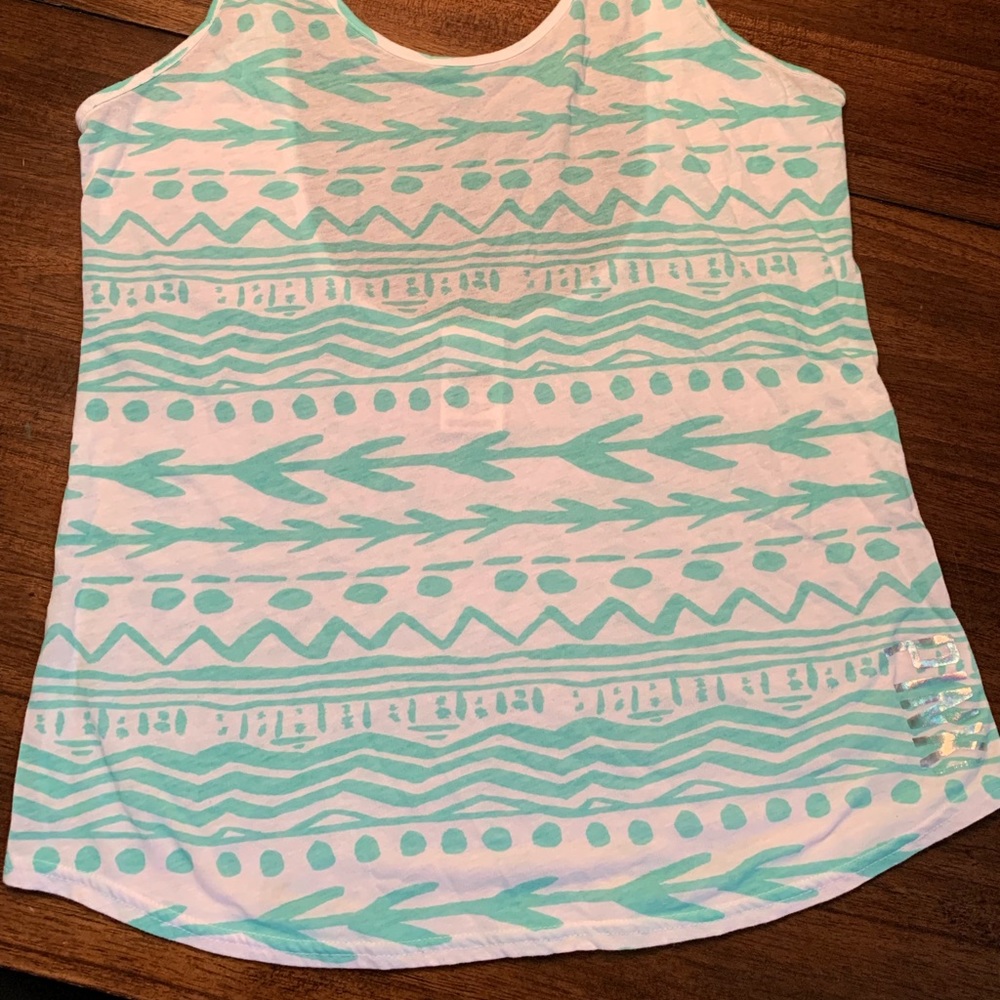 Pink tank! Low scoop back, so cute!